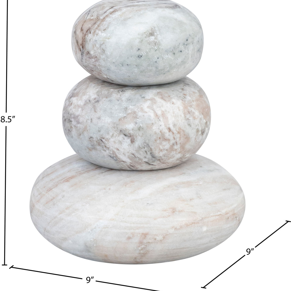 Pumpkin - 3 Piece Marble Decorative Object