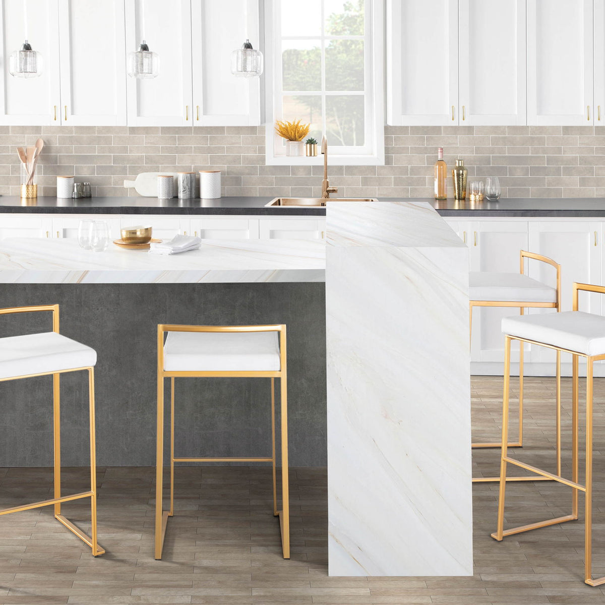 Fuji - Contemporary / Glam & Quality Construction Barstool