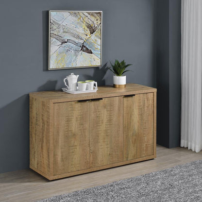 Pepita - 3 Door Engineered Wood Accent Cabinet - Mango Brown