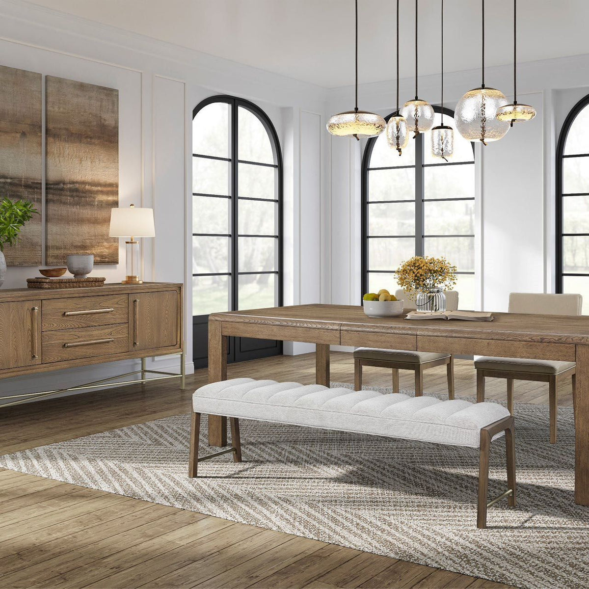 Dining Table With Leaf - Light Brown