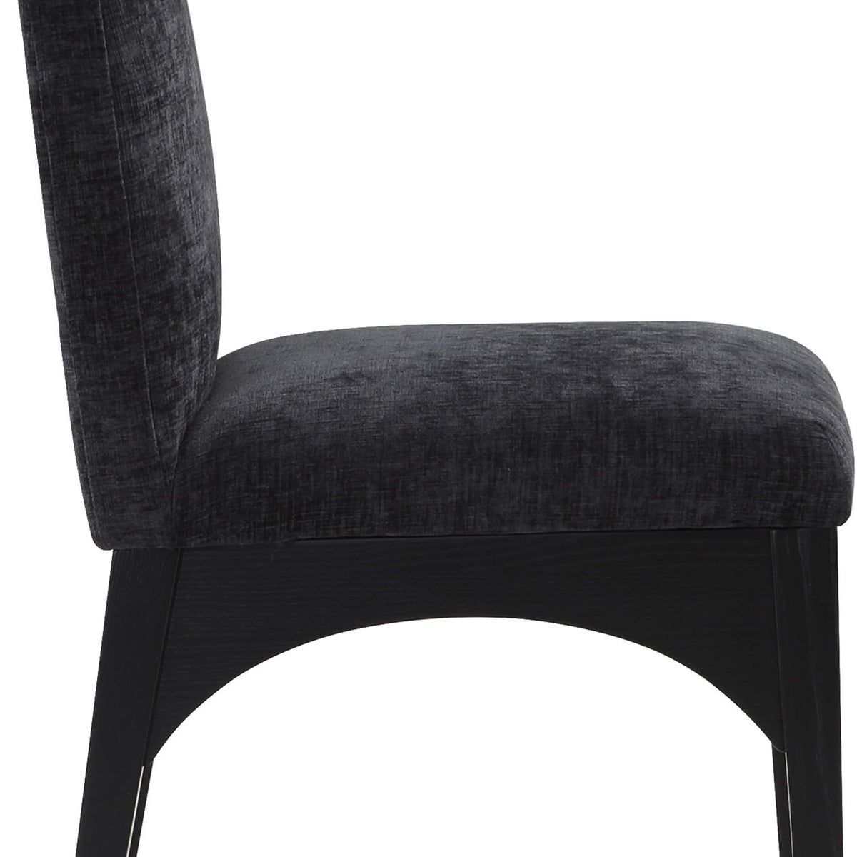 Waldorf - Chenille Dining Side Chair With Black Legs