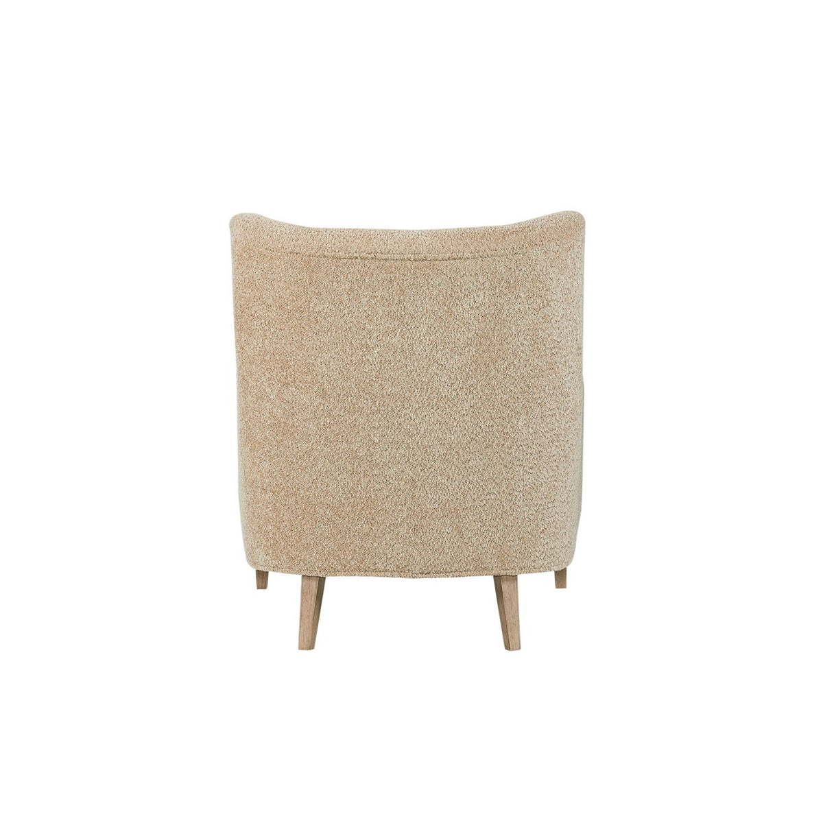 Hi Back Accent Chair - Light Brown
