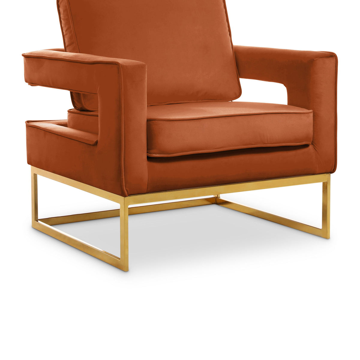 Noah - Accent Chair with Gold Legs