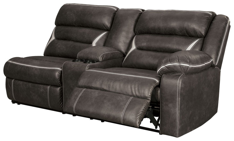 Kincord - Raf Rec Power Sofa W/Console - Midnight