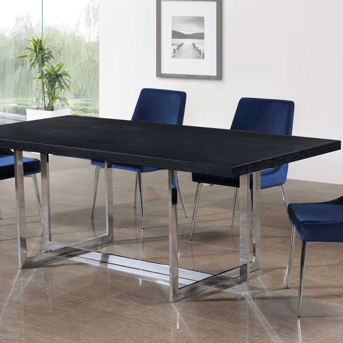 Karina - Dining Chair with Chrome Legs (Set of 2)