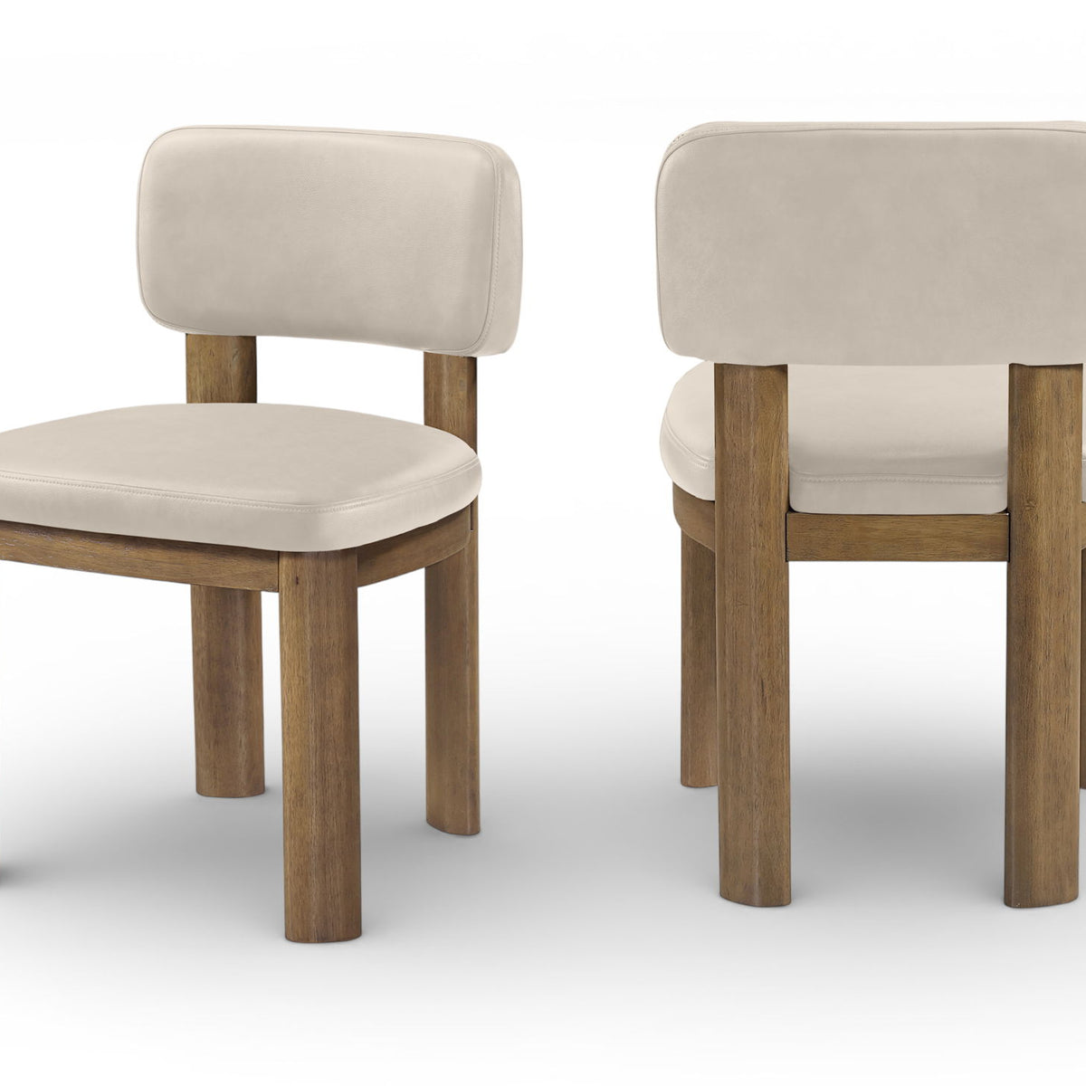 Paloma - Vegan Leather Upholstered Dining Chair (Set of 2) - Brown Frame