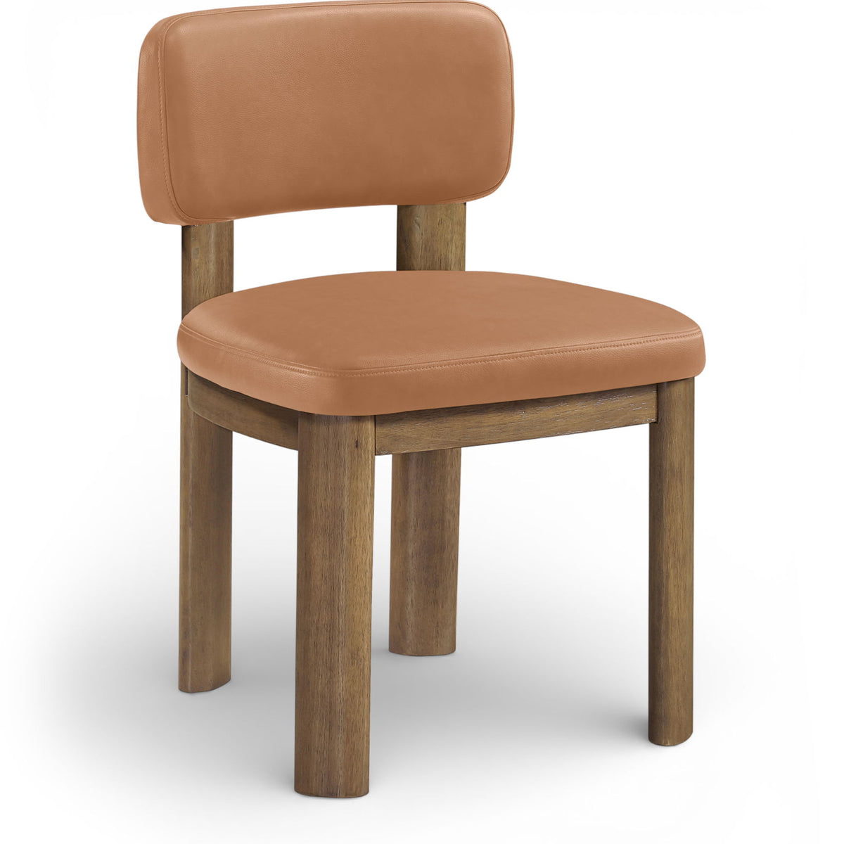 Paloma - Vegan Leather Upholstered Dining Chair (Set of 2) - Brown Frame
