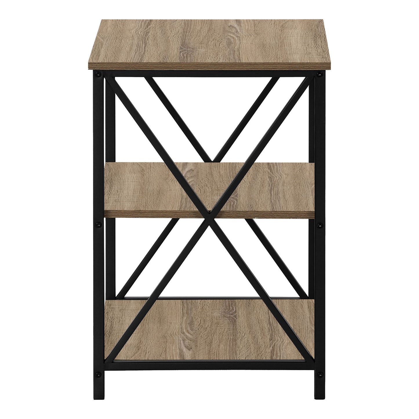 3 Tier Accent Table, Side Marble Look Contemporary & Modern