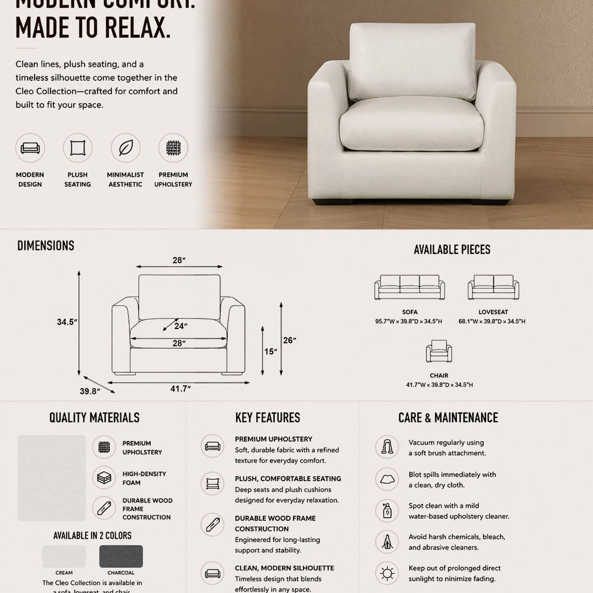 Manhattan Cleo - Upholstered Accent Chair