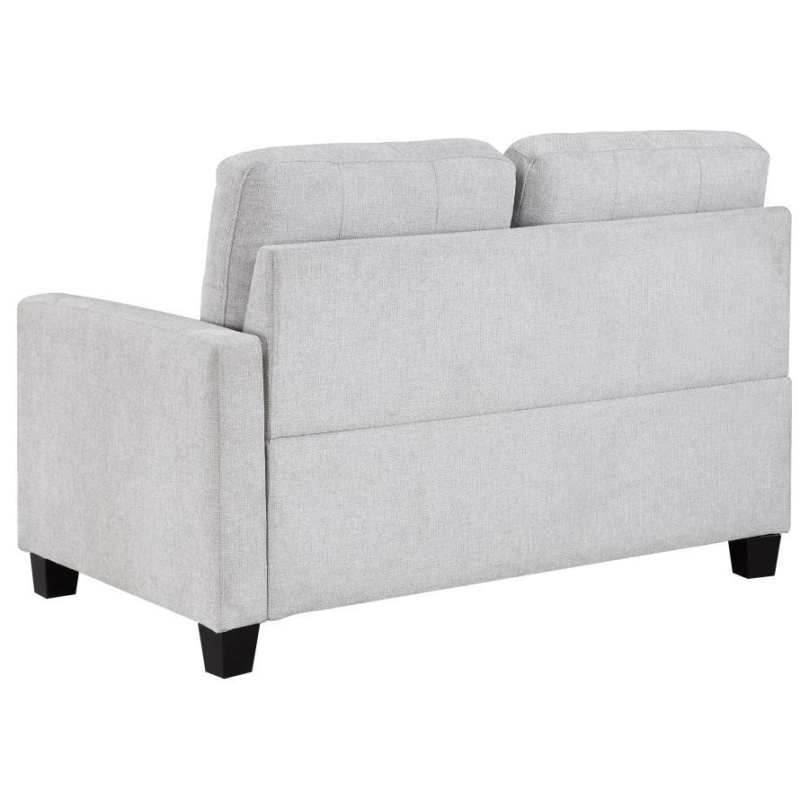 Georgina - Upholstered LAF Chair Steel - Beige