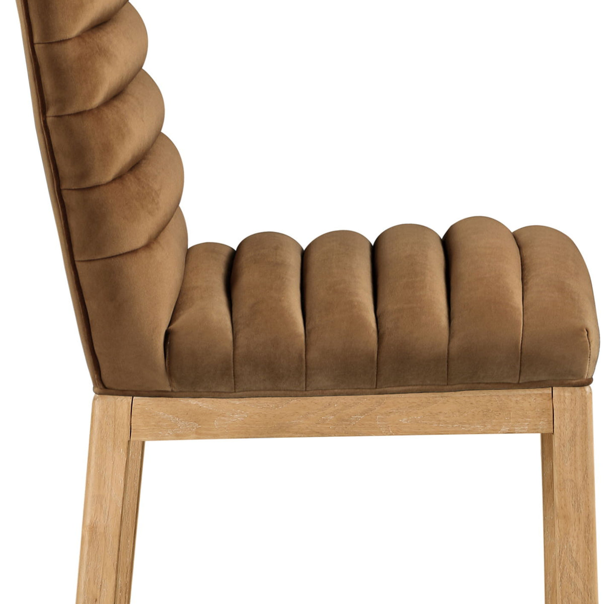 Evelyn - Dining Chair With Natural Legs - Saddle