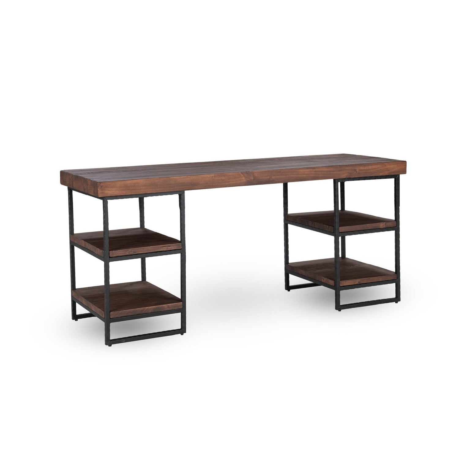 Morella - Iron Desk - Dark Brown