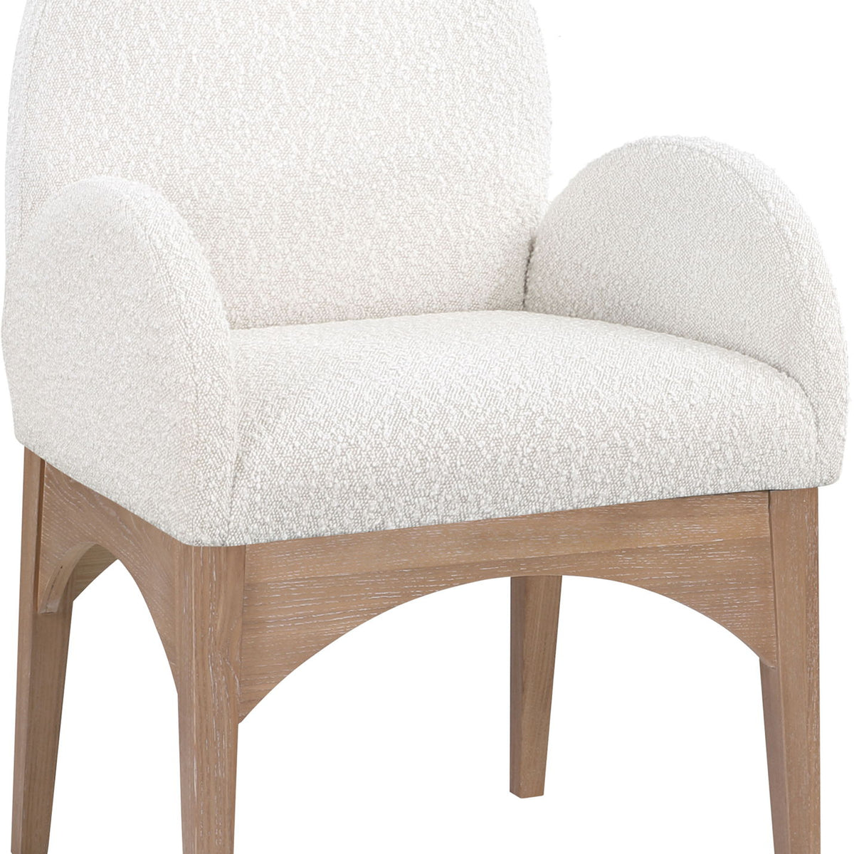 Waldorf - Boucle Dining Arm Chair With Natural Legs