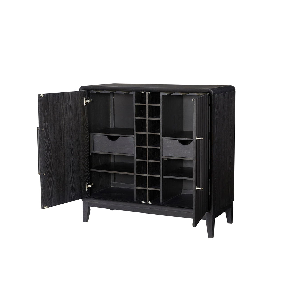 Ample Storage Bar Cabinet - Peppercorn