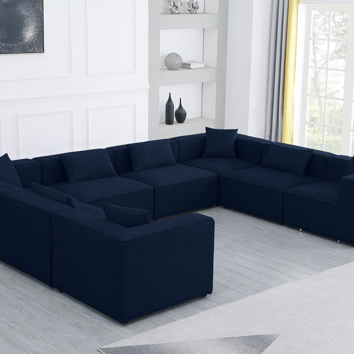 Cube - Linen 8 Piece Modular Sectional
