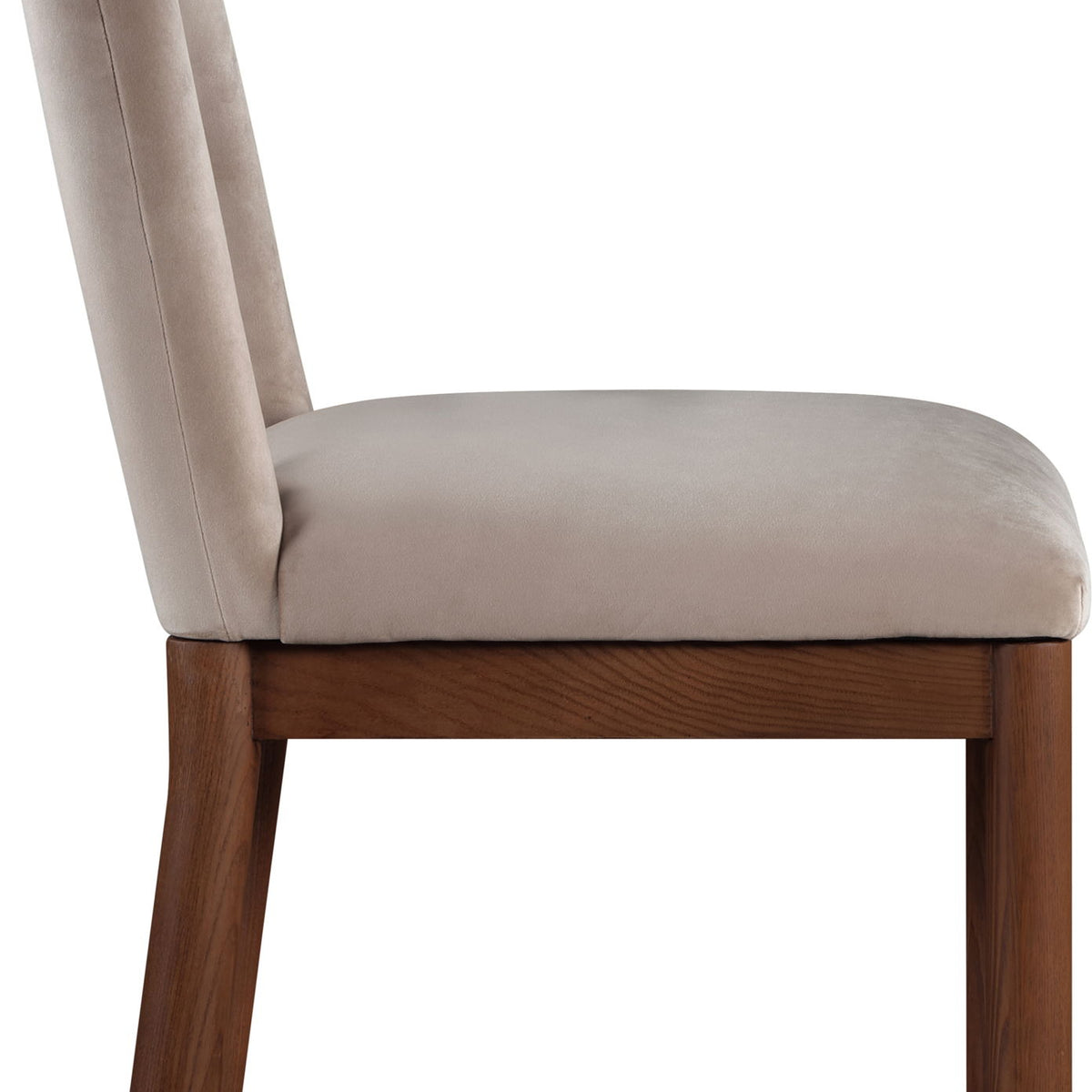 Conrad - Velvet Dining Chair With Brown Legs