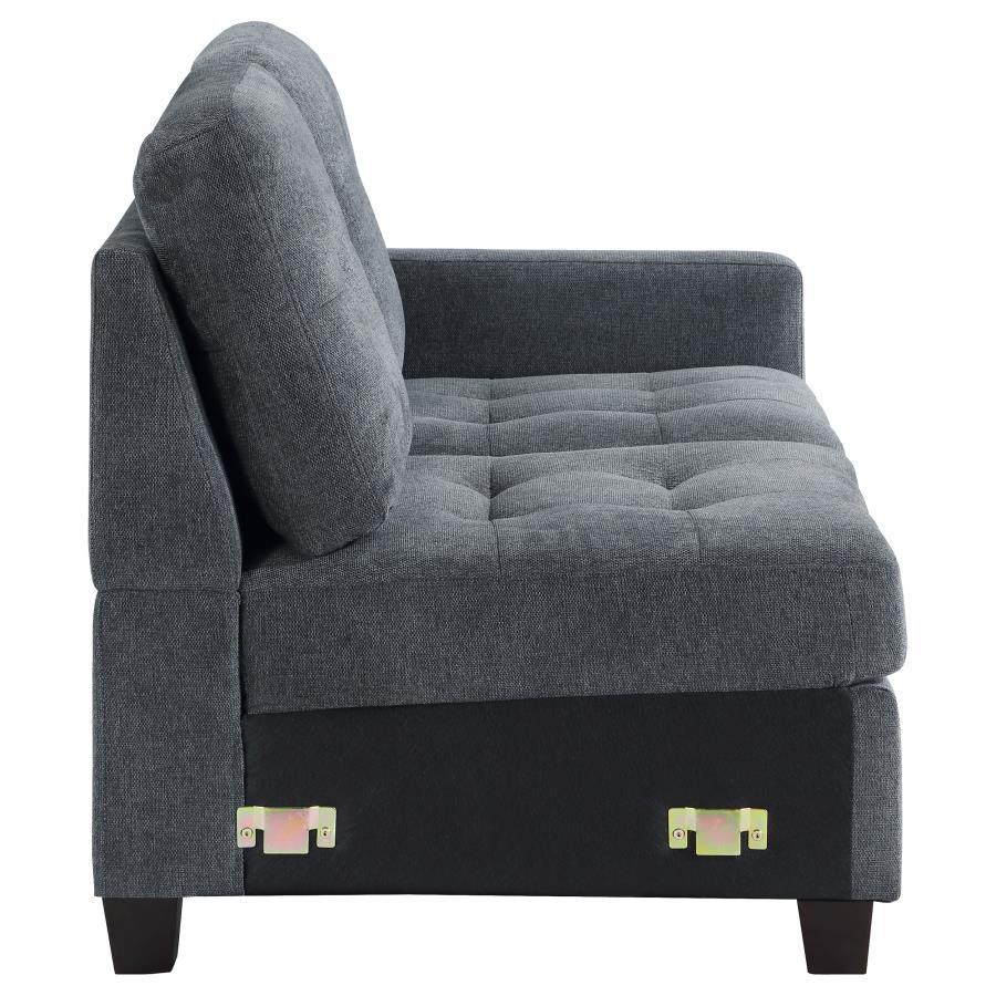 Georgina - Upholstered RAF Loveseat - Steel Gray