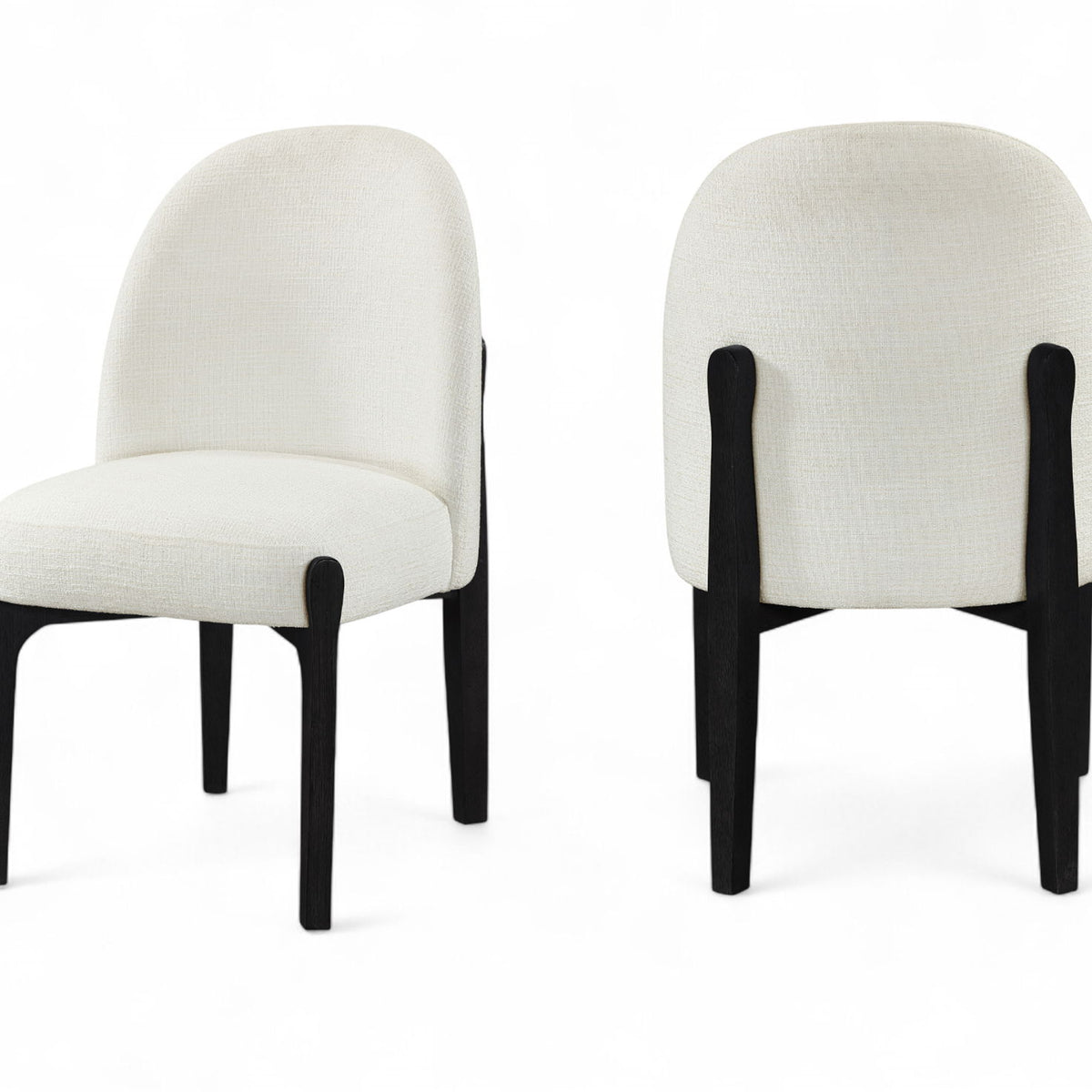 Torino - Upholstered Dining Chair With Brushed Black Base (Set of 2)