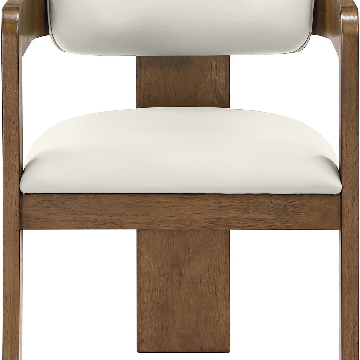 Sacha - Vegan Leather Upholstered Dining Chair With Brown Base (Set of 2)