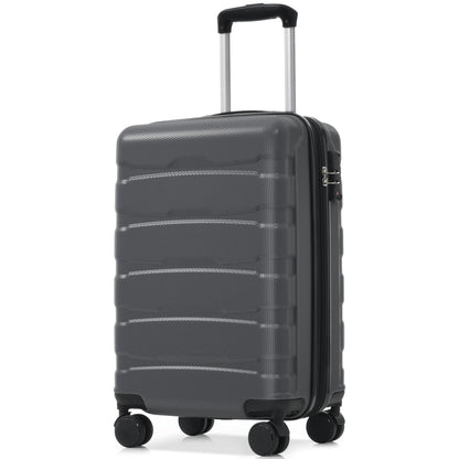 20 Inch Hardshell ABS Carry on Luggage, Durable Expandable Travel Suitcase with Spinner Wheels, TSA Lock