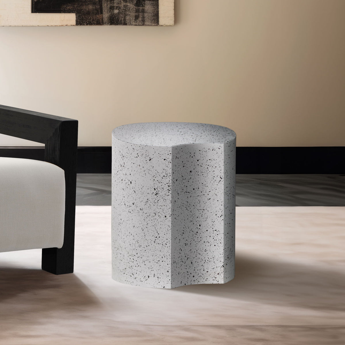 Dimple - End Table - Terazzo Finish