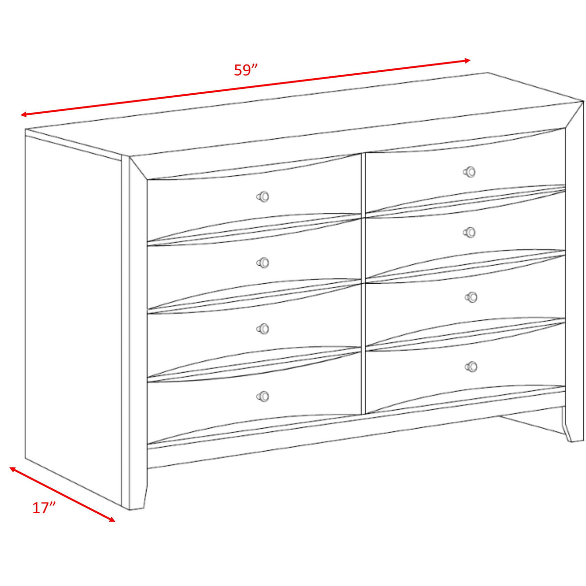 Emily - 8-Drawer Dresser
