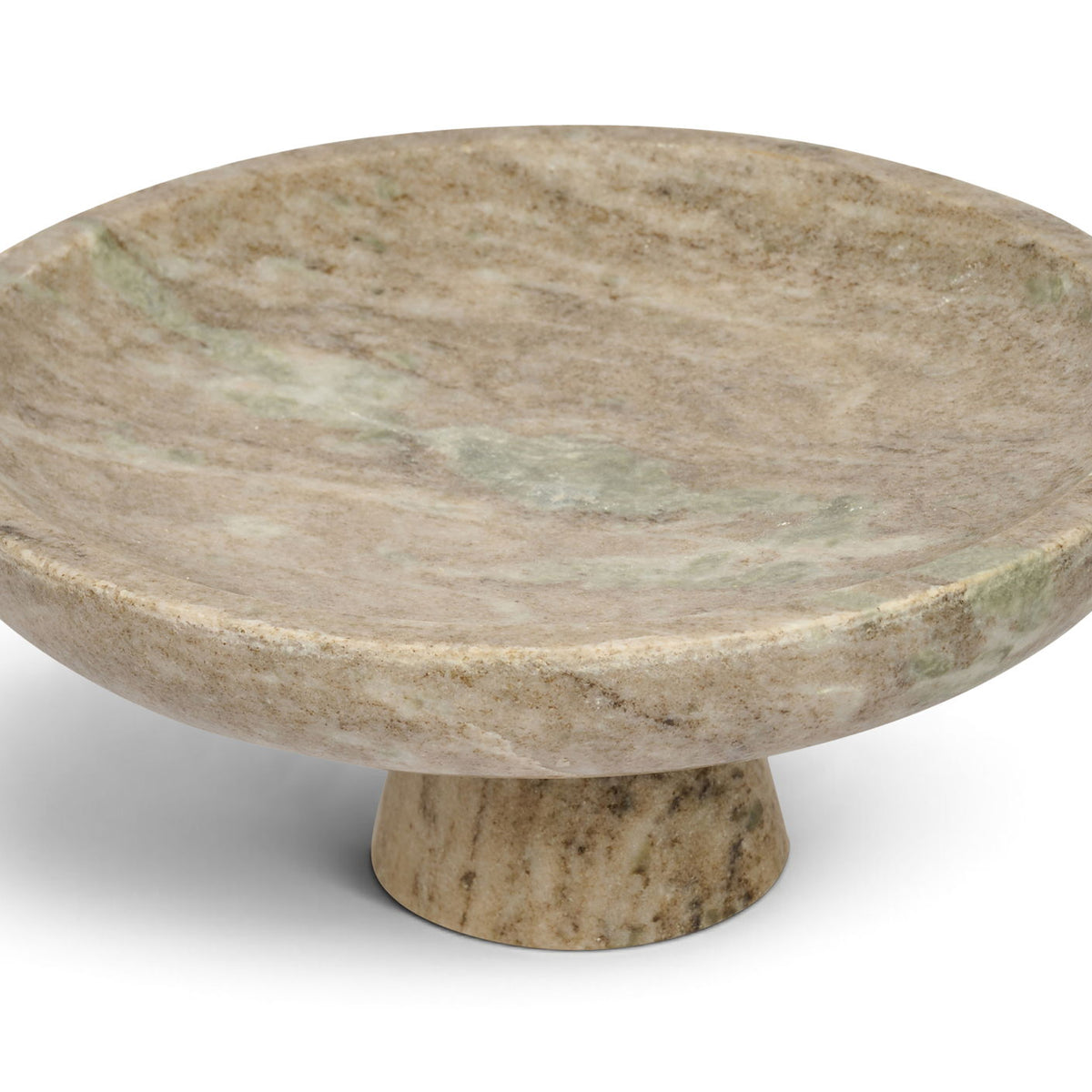 Simpson genuine marble bowl with a beige top and subtle pink-gray veining