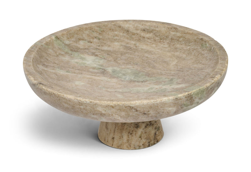 Simpson genuine marble bowl with a beige top and subtle pink-gray veining