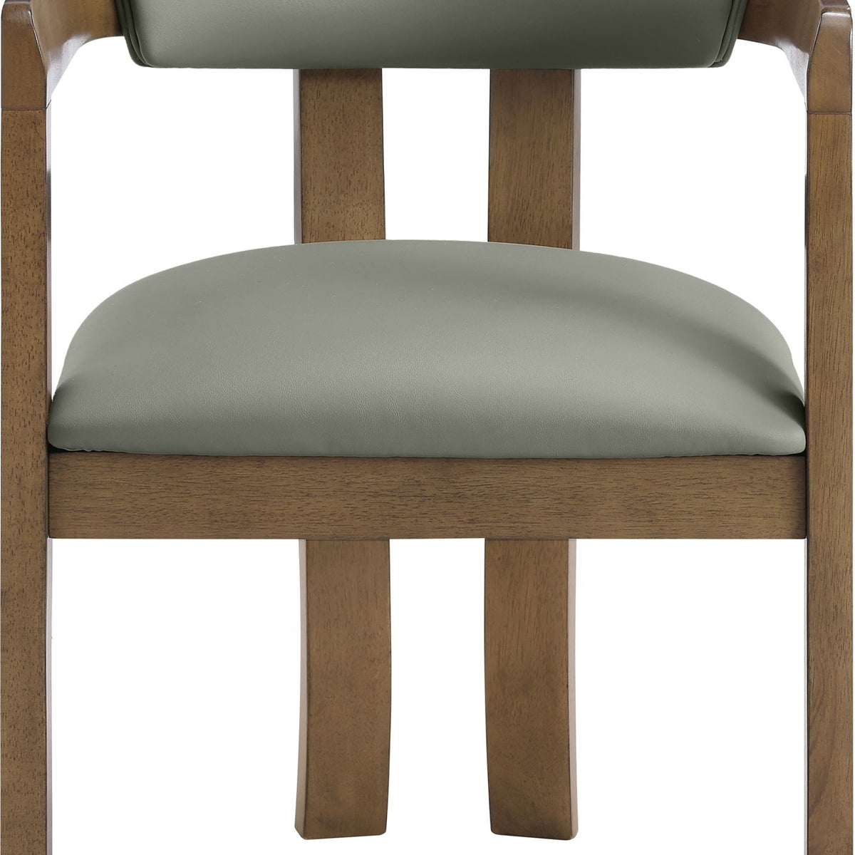 Lavrin - Vegan Leather Upholstered Dining Arm Chair (Set of 2) - Walnut Base