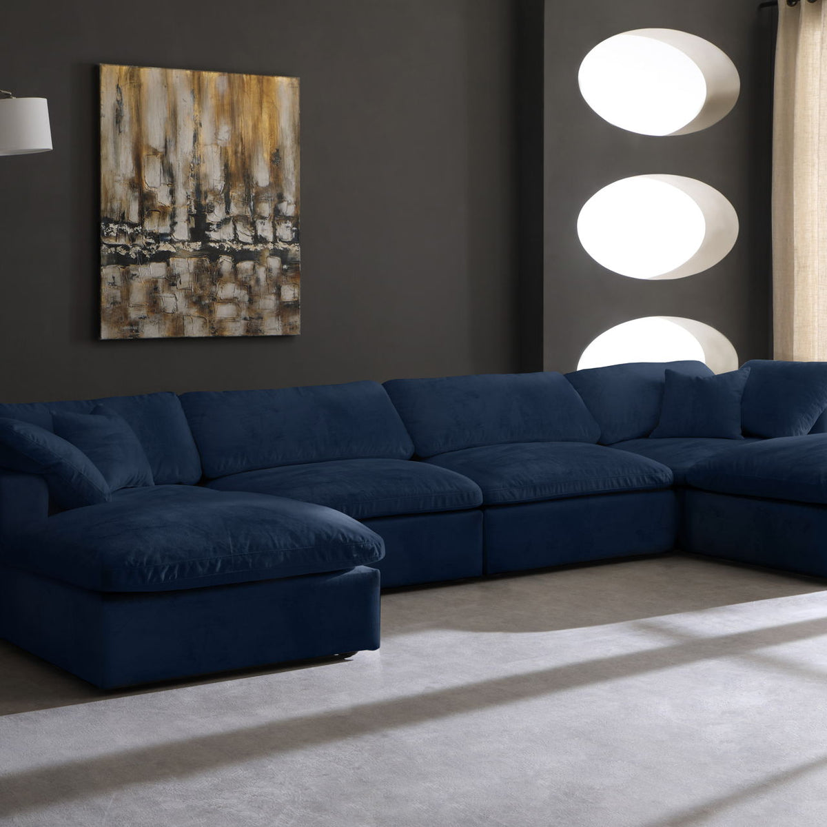 Cozy - 6 Piece Modular Double Chaise Sectional