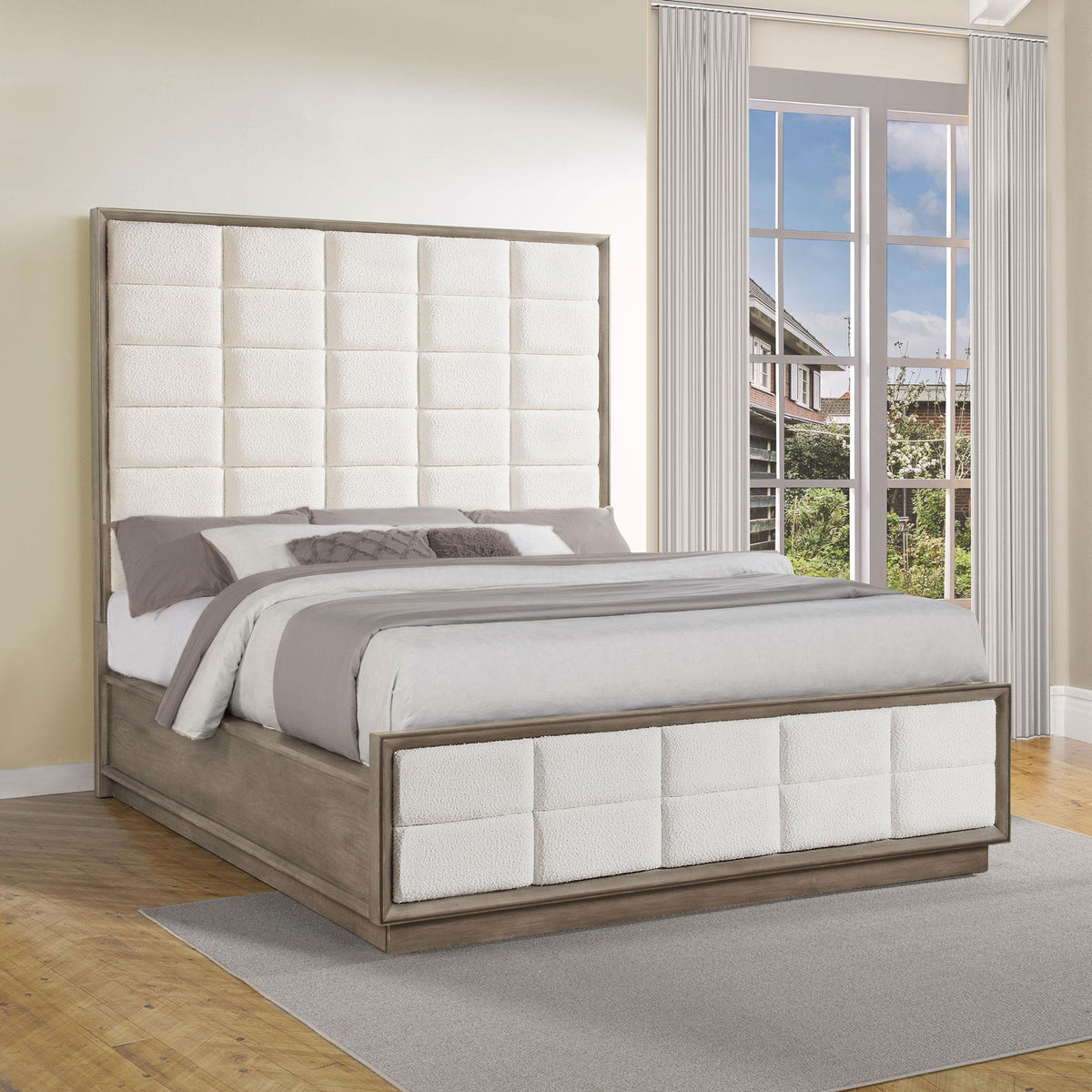 Durango 80-inch California King Panel Bed Taupe Oak