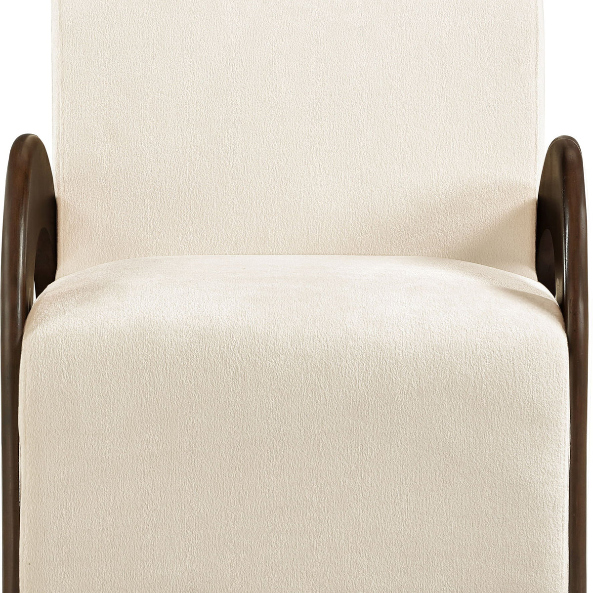 Neria - Chenille Fabric Upholstered Swivel Accent Chair - Painted Brown Base