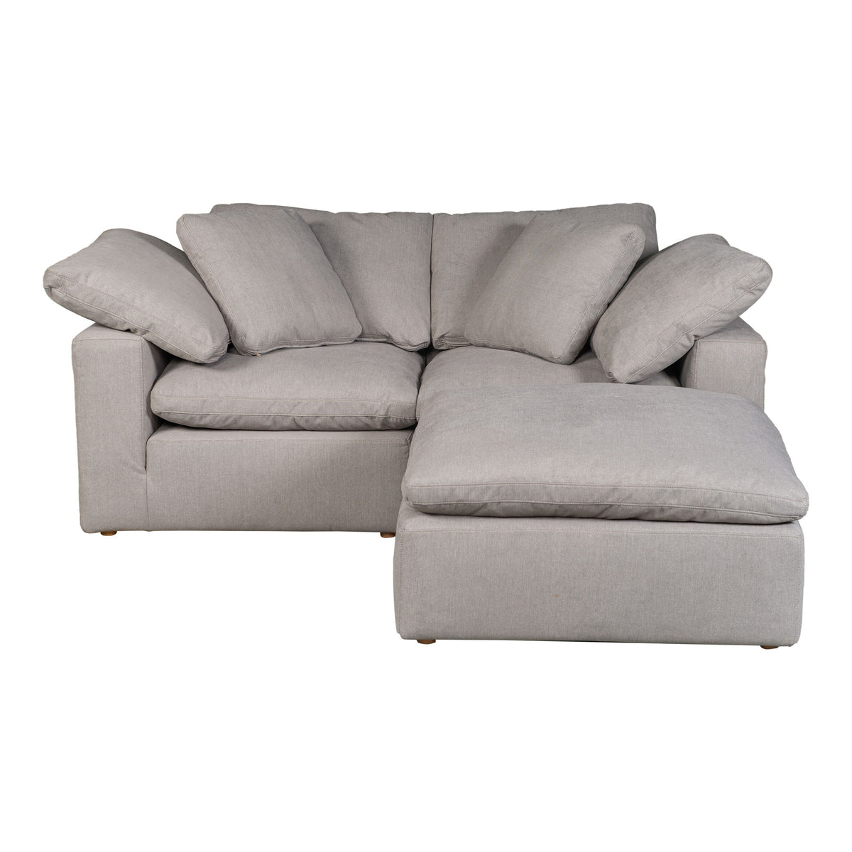 Terra - Livesmart Fabric Condo Nook Modular Sectional - Light Gray