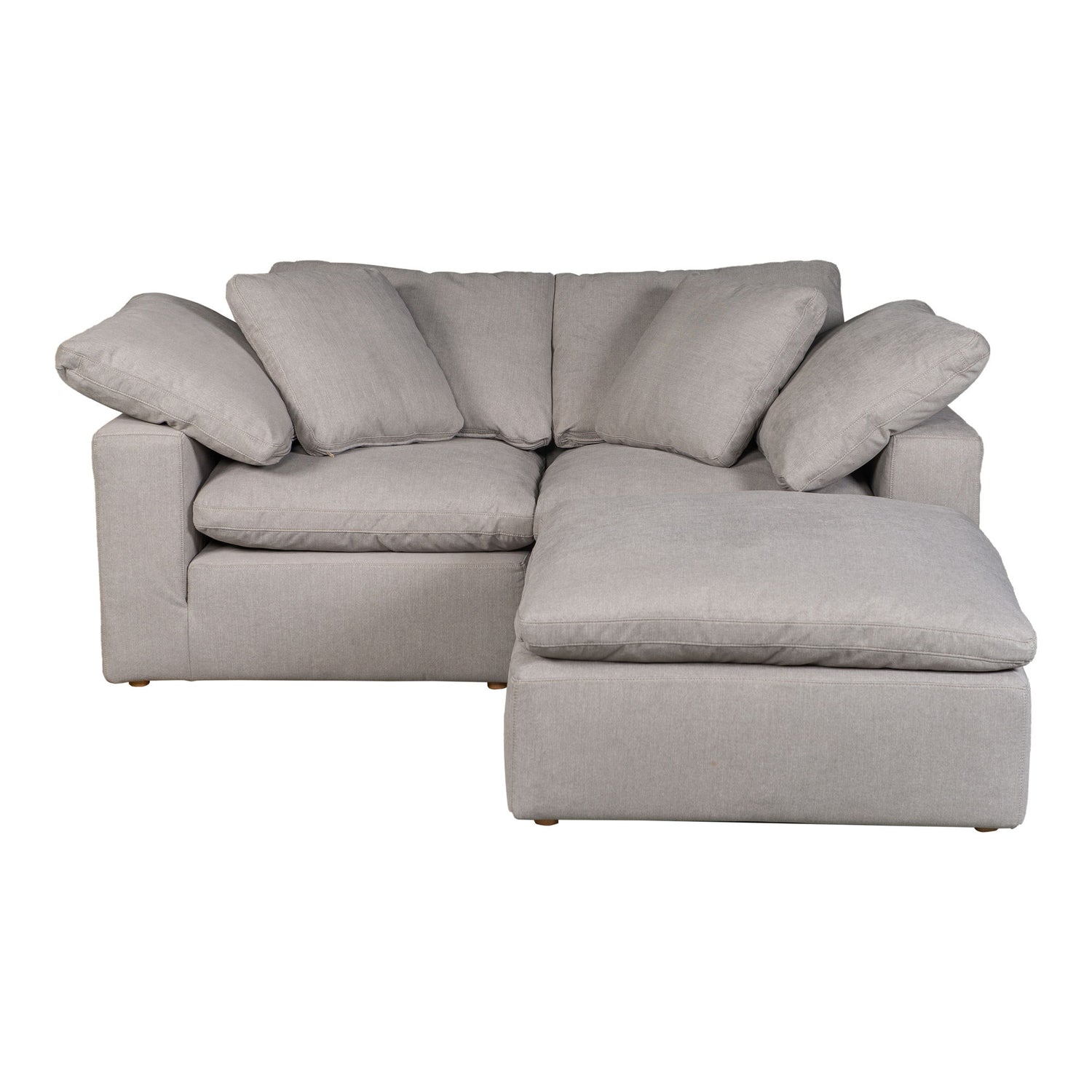 Terra - Livesmart Fabric Condo Nook Modular Sectional - Light Gray