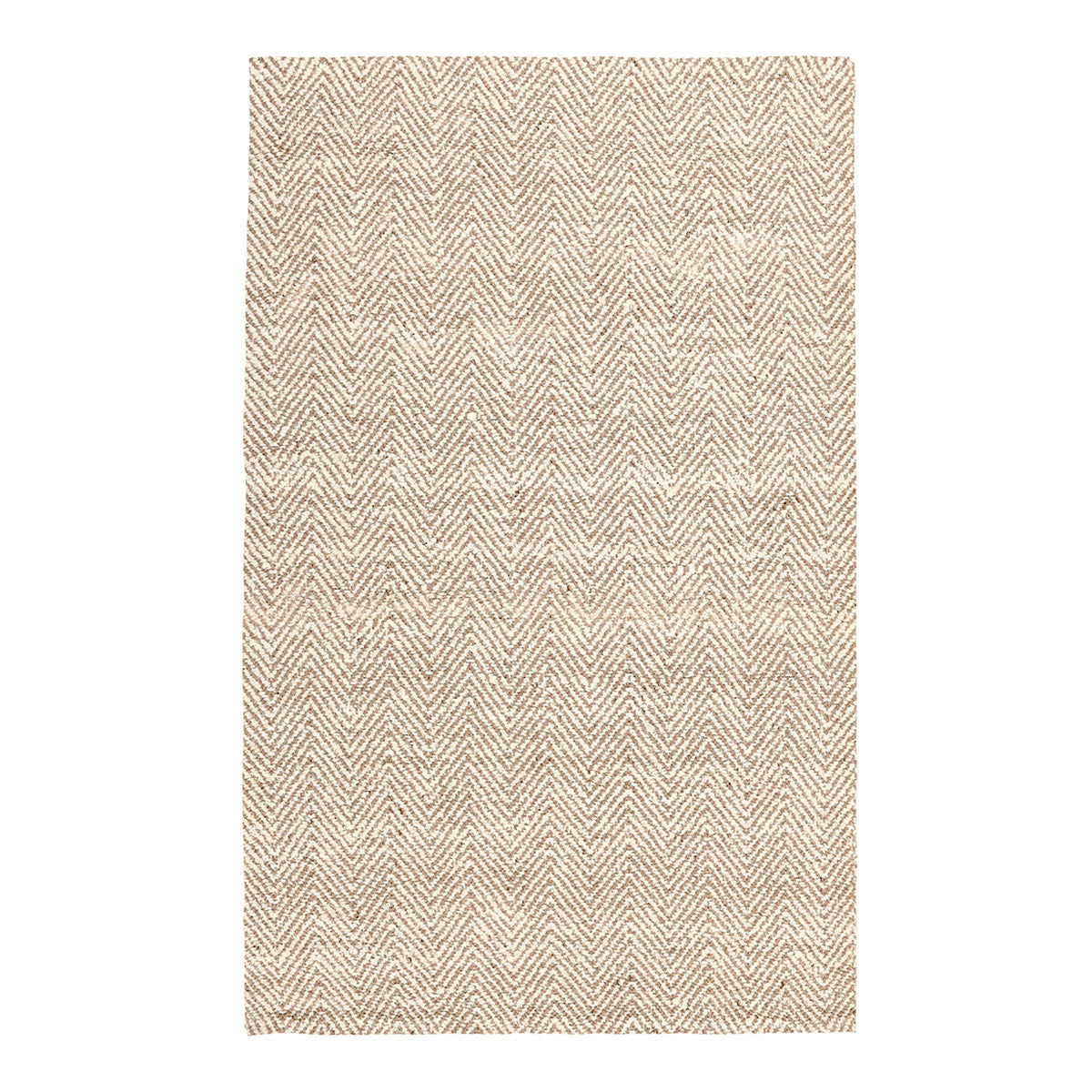 Chenille herringbone rug, tan beige, tight zigzag pattern with chenille texture
