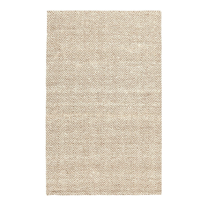 Chenille herringbone rug, tan beige, tight zigzag pattern with chenille texture