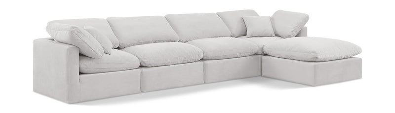 Indulge - Velvet 5 Piece Modular Sectional With Chaise