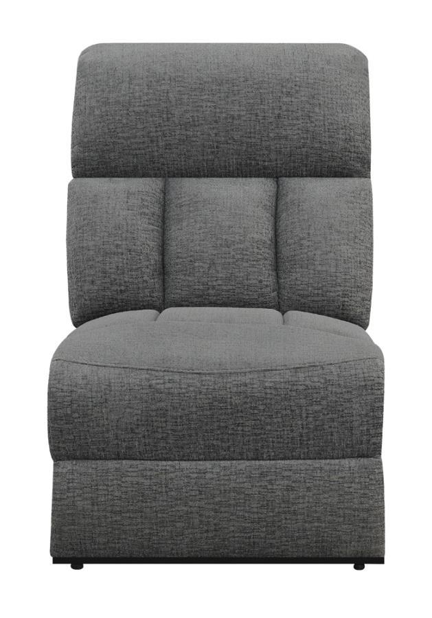 Bahrain - Upholstered Armless Chair - Charcoal