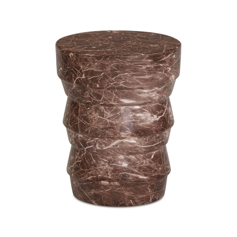 Ayon - Indoor / Outdoor Concrete Side Table - Red Levanto