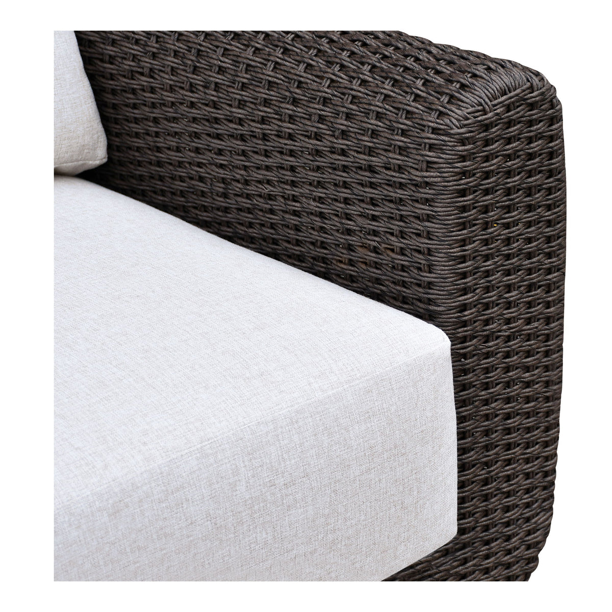 Soma - Outdoor Sofa - Dark Brown / White