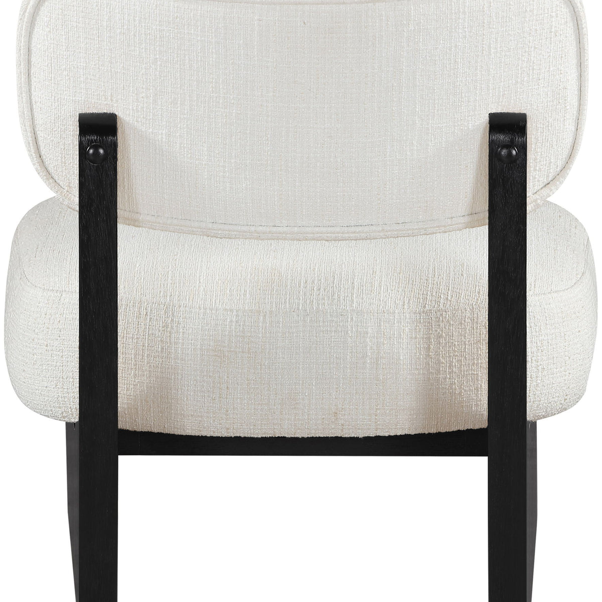 Vetra - Linen Textured Fabric Upholstered Accent Chair With Black Base