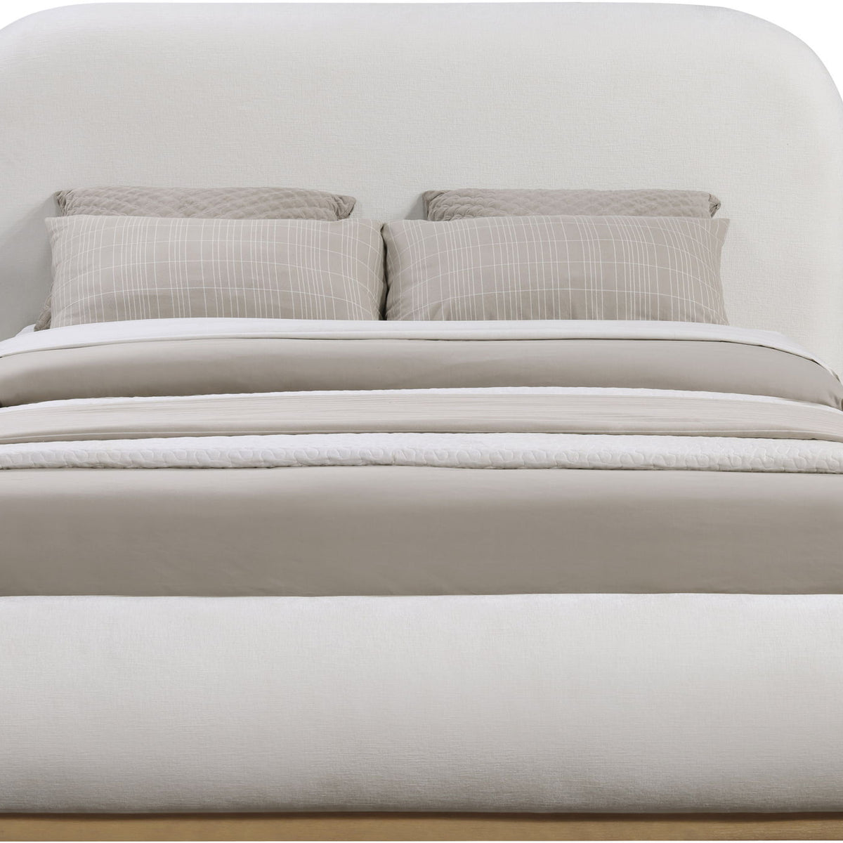 Vaughn - Chenille Bed With Natural Base