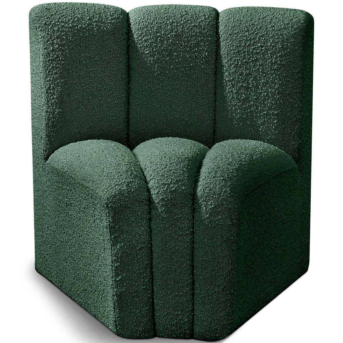 Arc - Boucle Fabric Curved Corner Chair