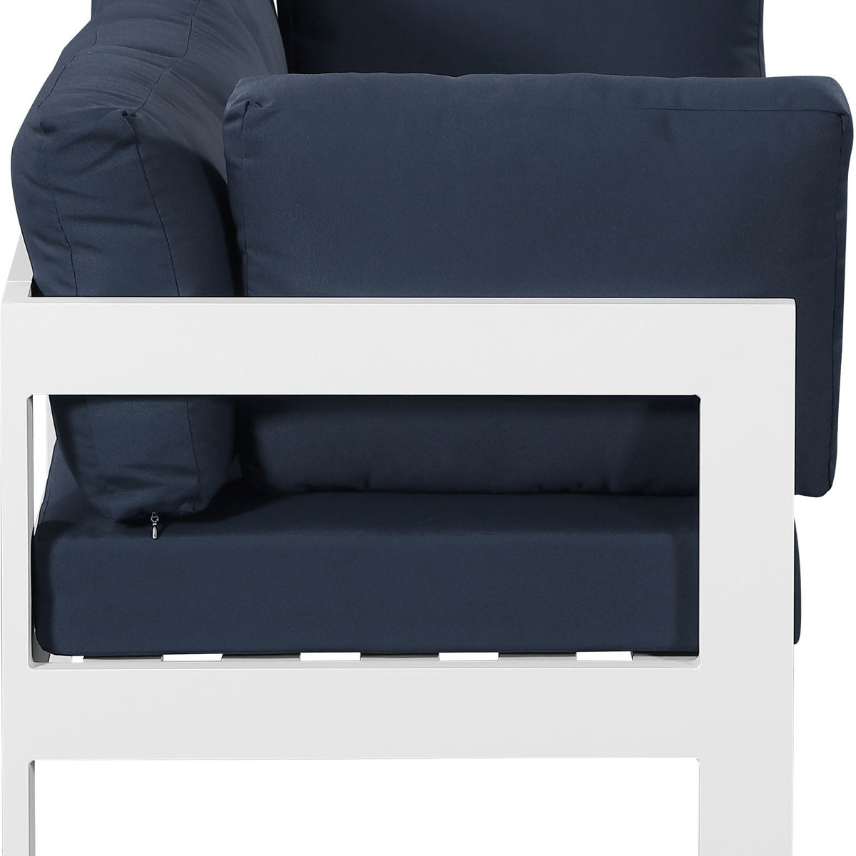 Nizuc - Outdoor Patio 2 Seat Modular Sofa With White Frame