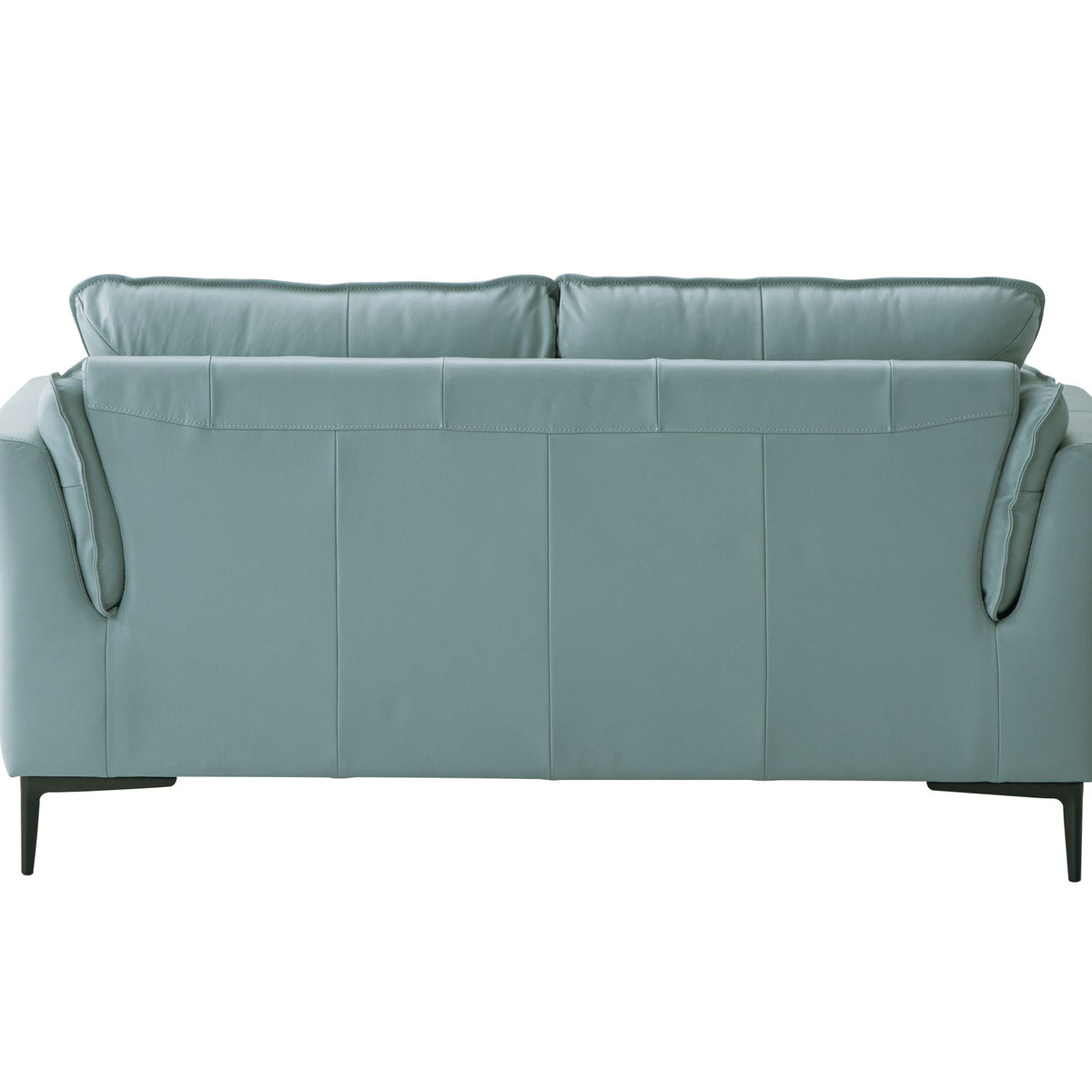 Mesut - Top Grain Leather Loveseat - Sage Green