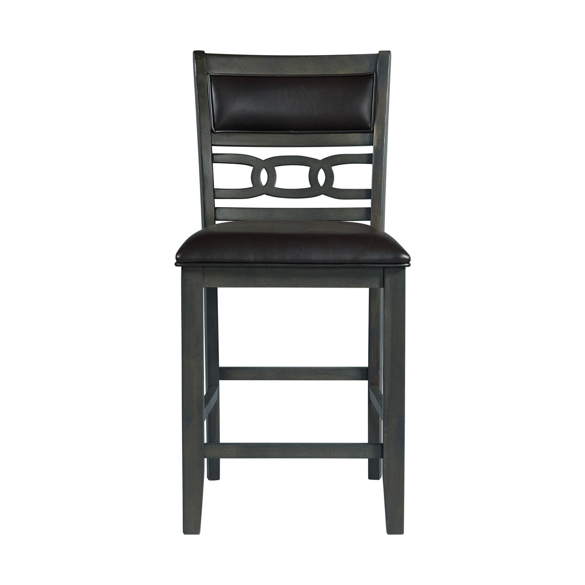 Amherst - Counter Side Chair With PU Cushion (Set of 2) - Gray Finish