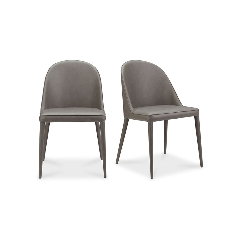 Burton - Vegan Leather Dining Chair (Set of 2) - Gray