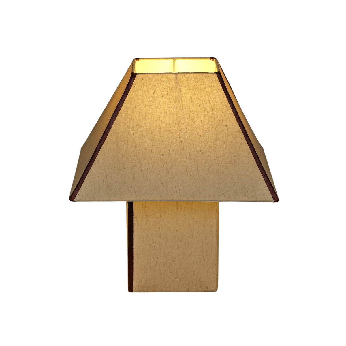 Josephine - Pyramid Table Lamp - Chocolate Brown