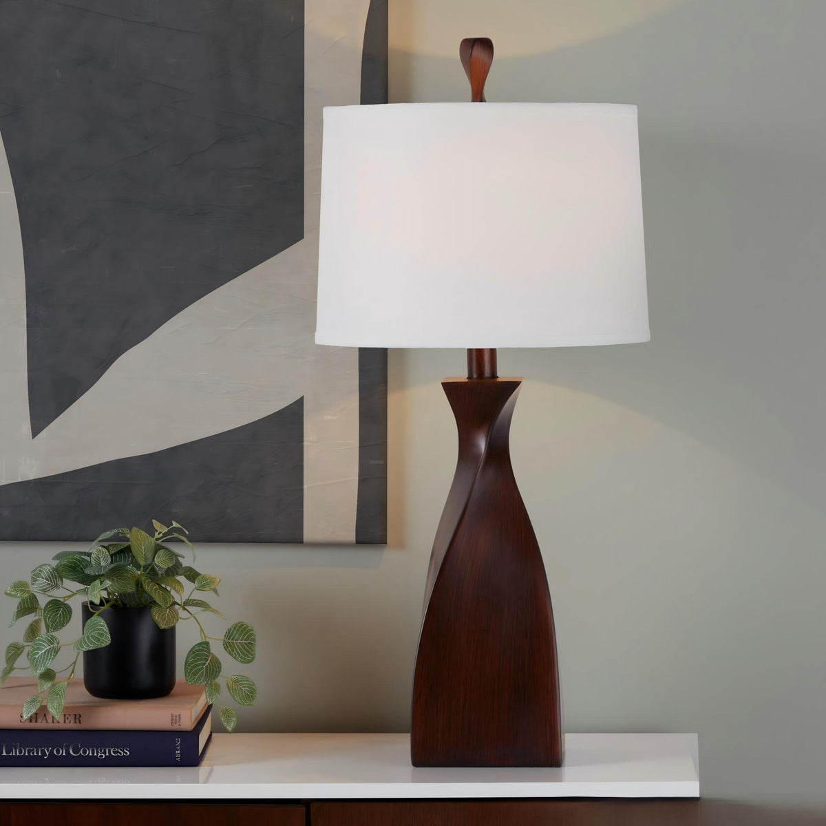 Curvo - Contemporary Polyresin Table Lamp (Set of 2)
