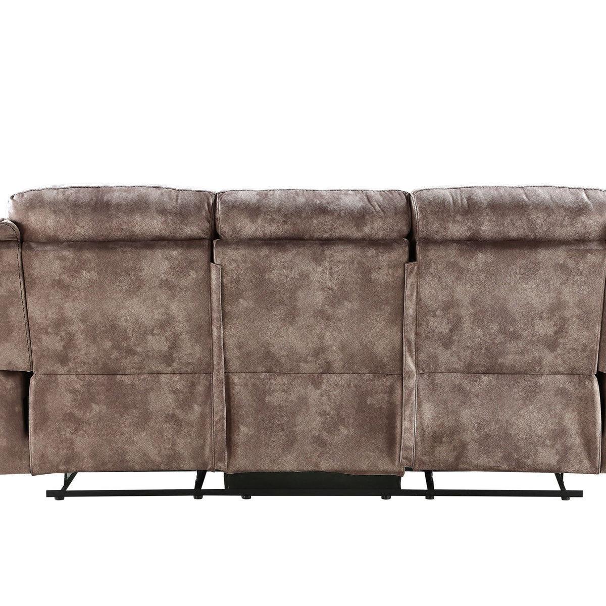 Zubaida - Two Tone Velvet Recliner Sofa With USB Port Drop Down Table